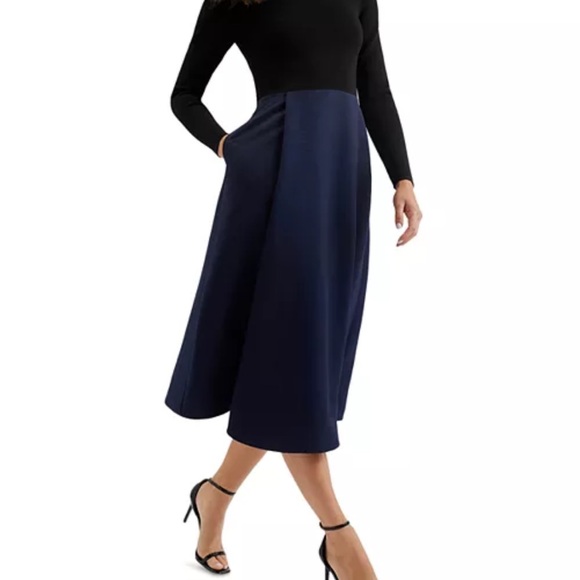 Ted Baker Dresses & Skirts - Ted Baker Navy Midi Dress NWT